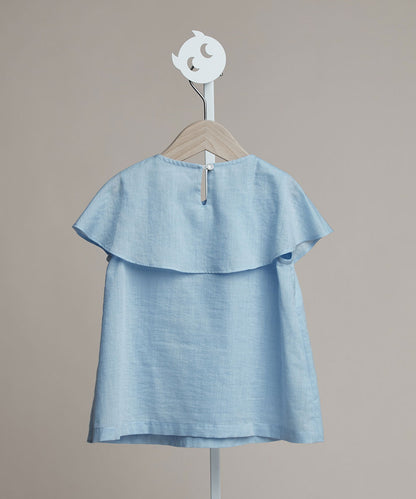 The gift series- blue bow top