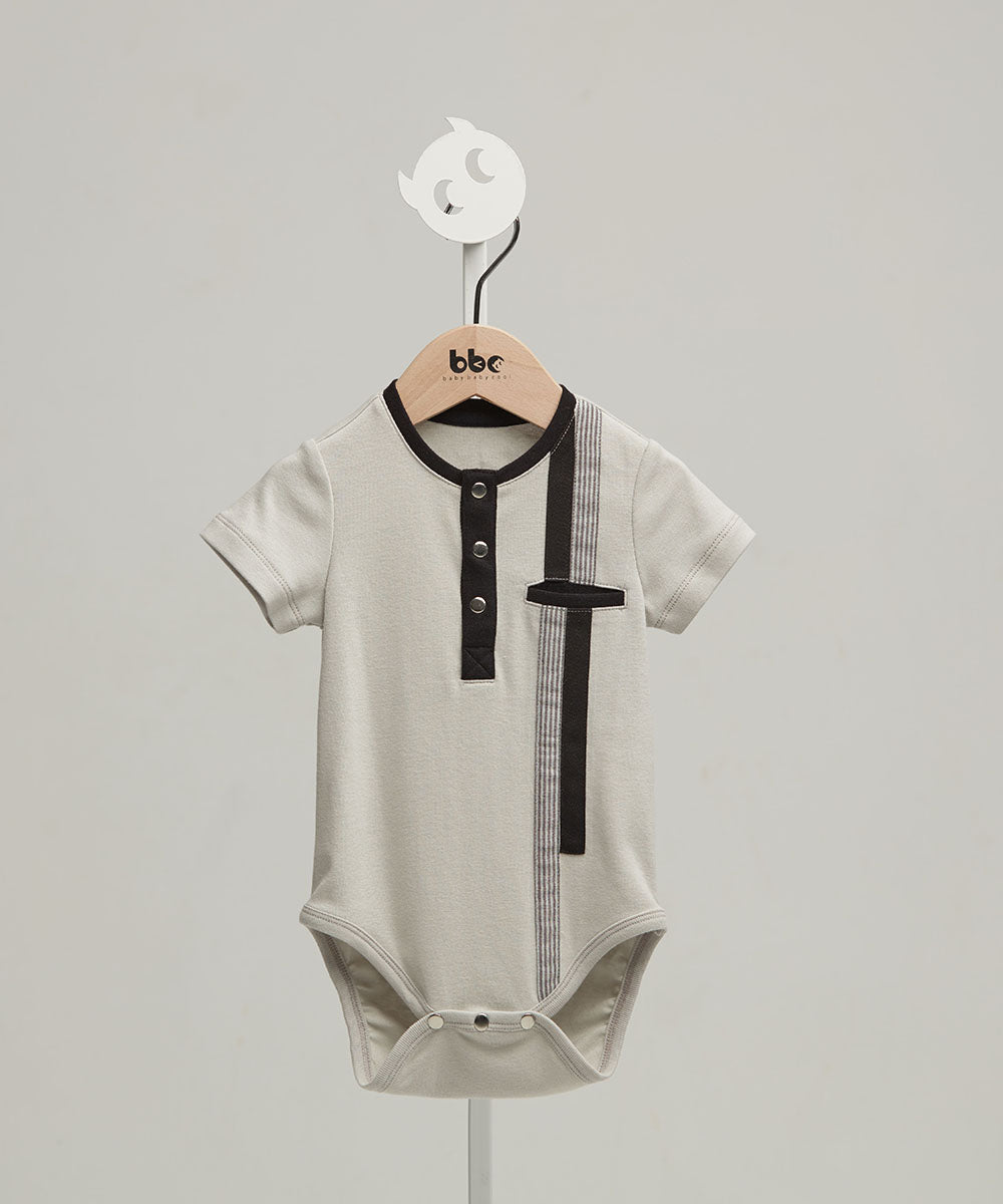 Main | Toddler non-lining striped bodysuit | Paneled | 100% organic cotton