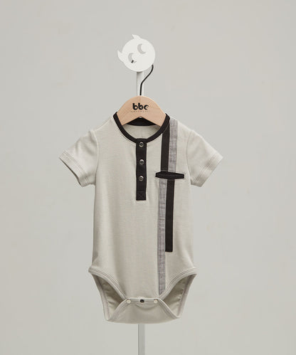 Main | Toddler non-lining striped bodysuit | Paneled | 100% organic cotton