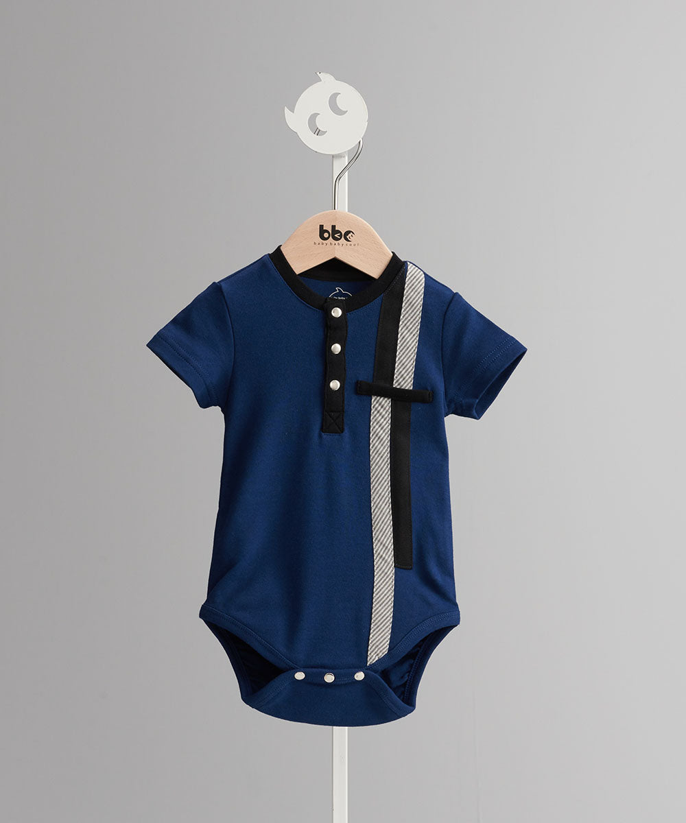 Main | Toddler non-lining striped bodysuit | Paneled | 100% organic cotton