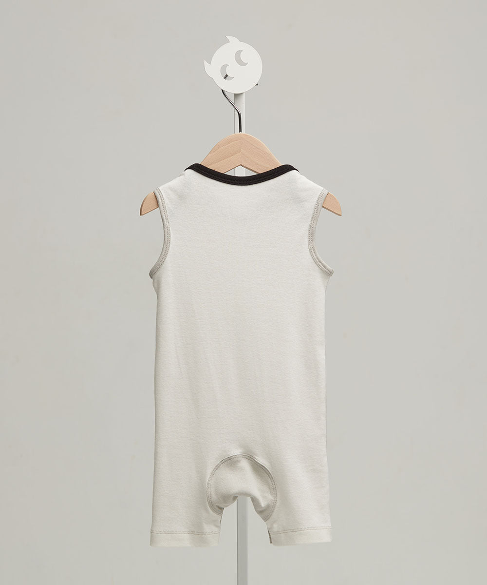 Main | Happy Face Series - Bear Baby Sports Jumpsuit | Animal Face | 100% Organic Cotton
