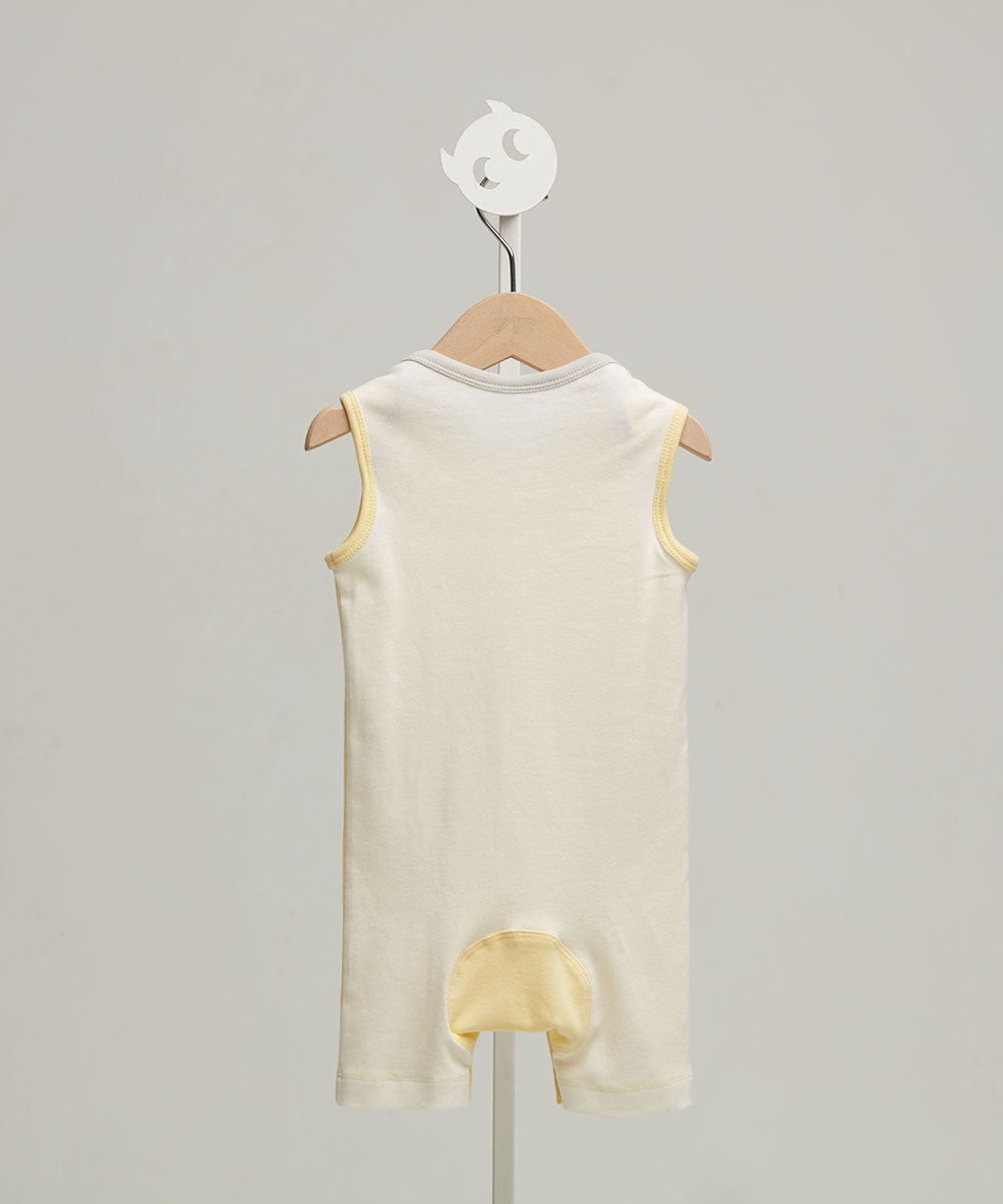 Main | Happy Face Series - Bear Baby Sports Jumpsuit | Animal Face | 100% Organic Cotton