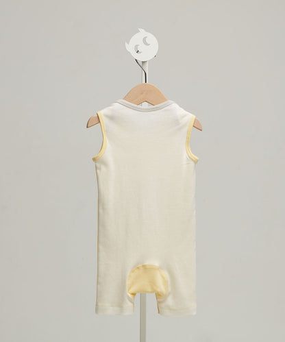 Main | Happy Face Series - Bear Baby Sports Jumpsuit | Animal Face | 100% Organic Cotton