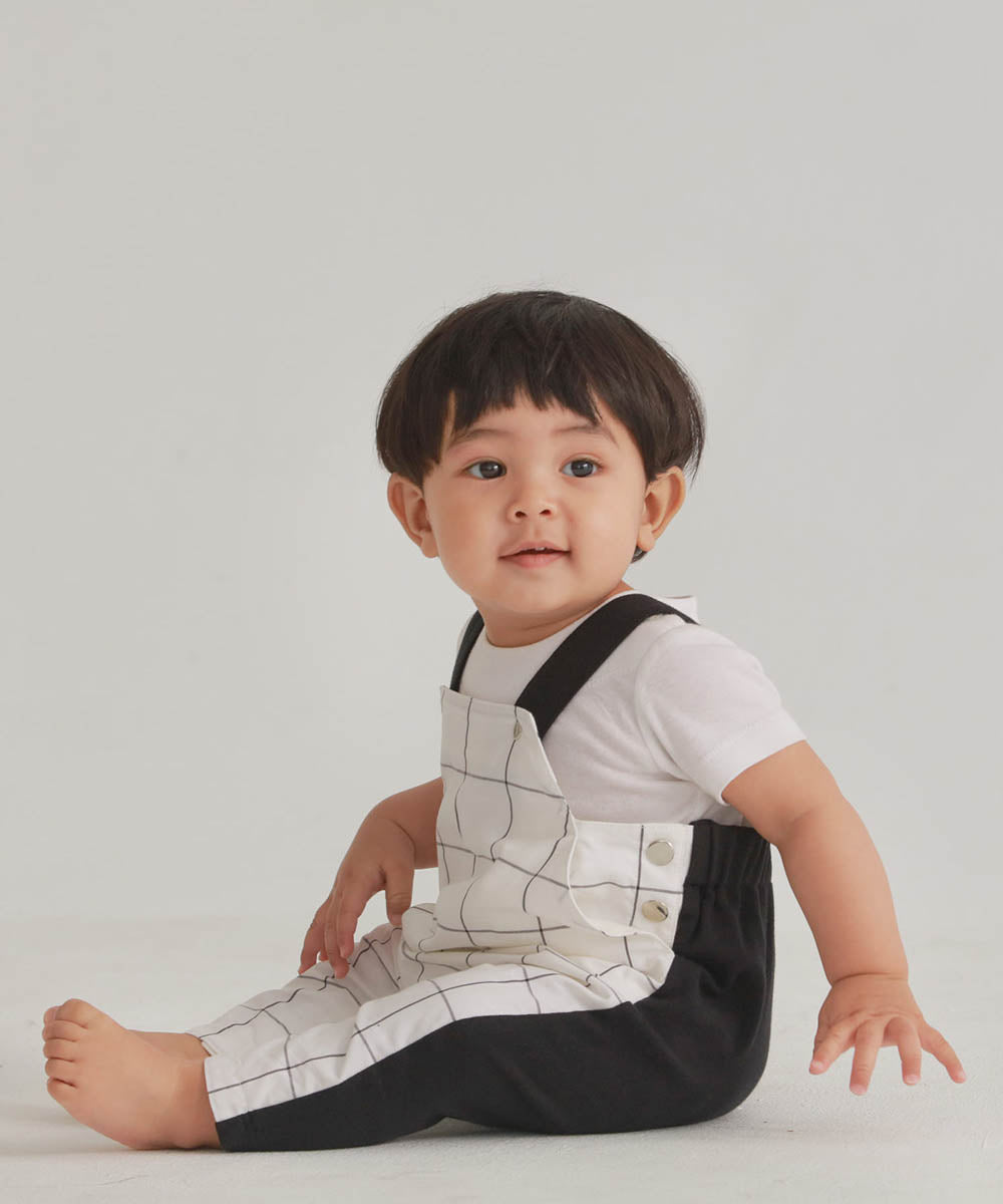 Main | Toddler Gentleman Patchwork Overalls | Patchwork Check | 100% Organic Cotton