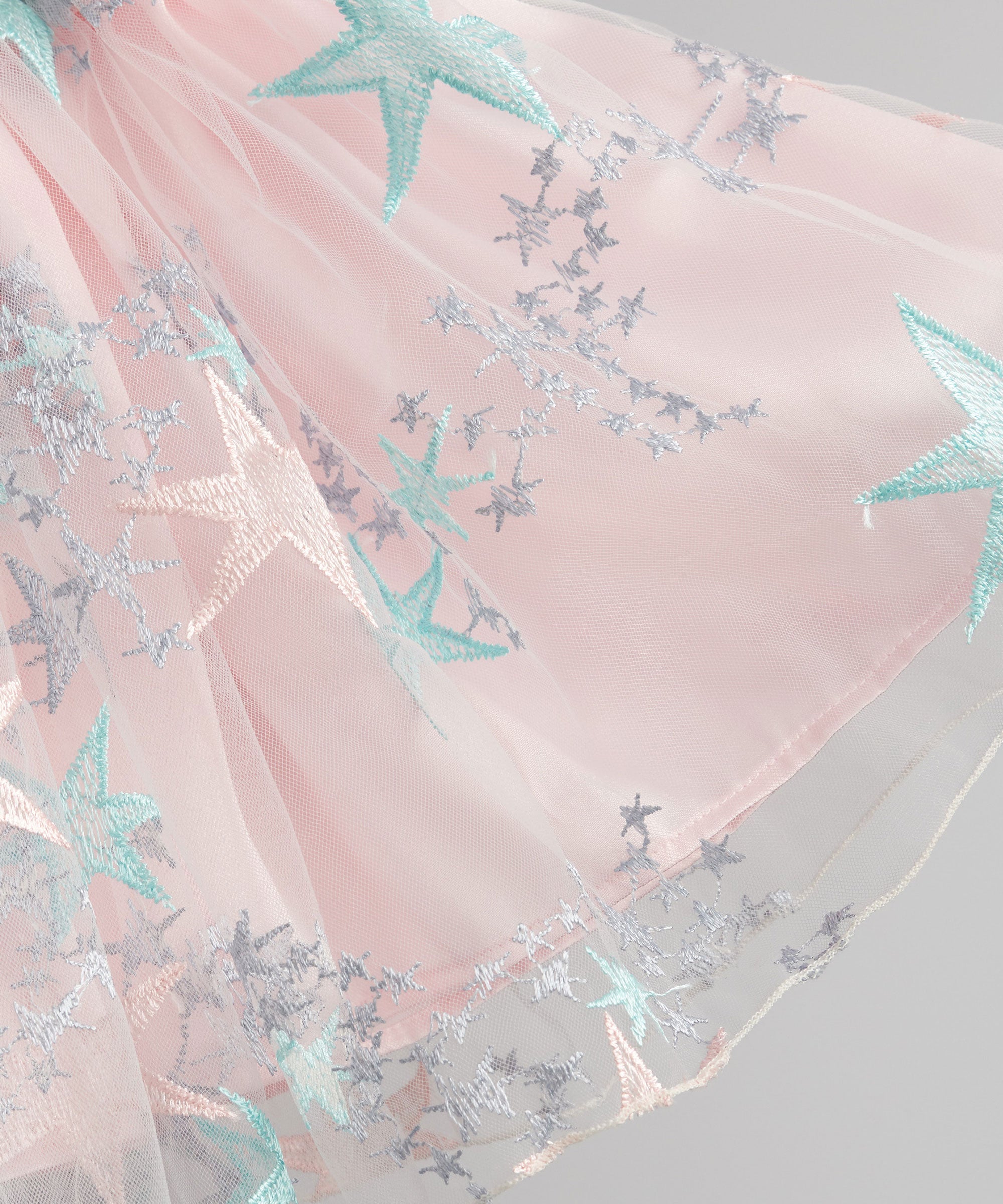 Luxury | Girls Rock Embroidered Star Tulle Dress | Star Embroidery