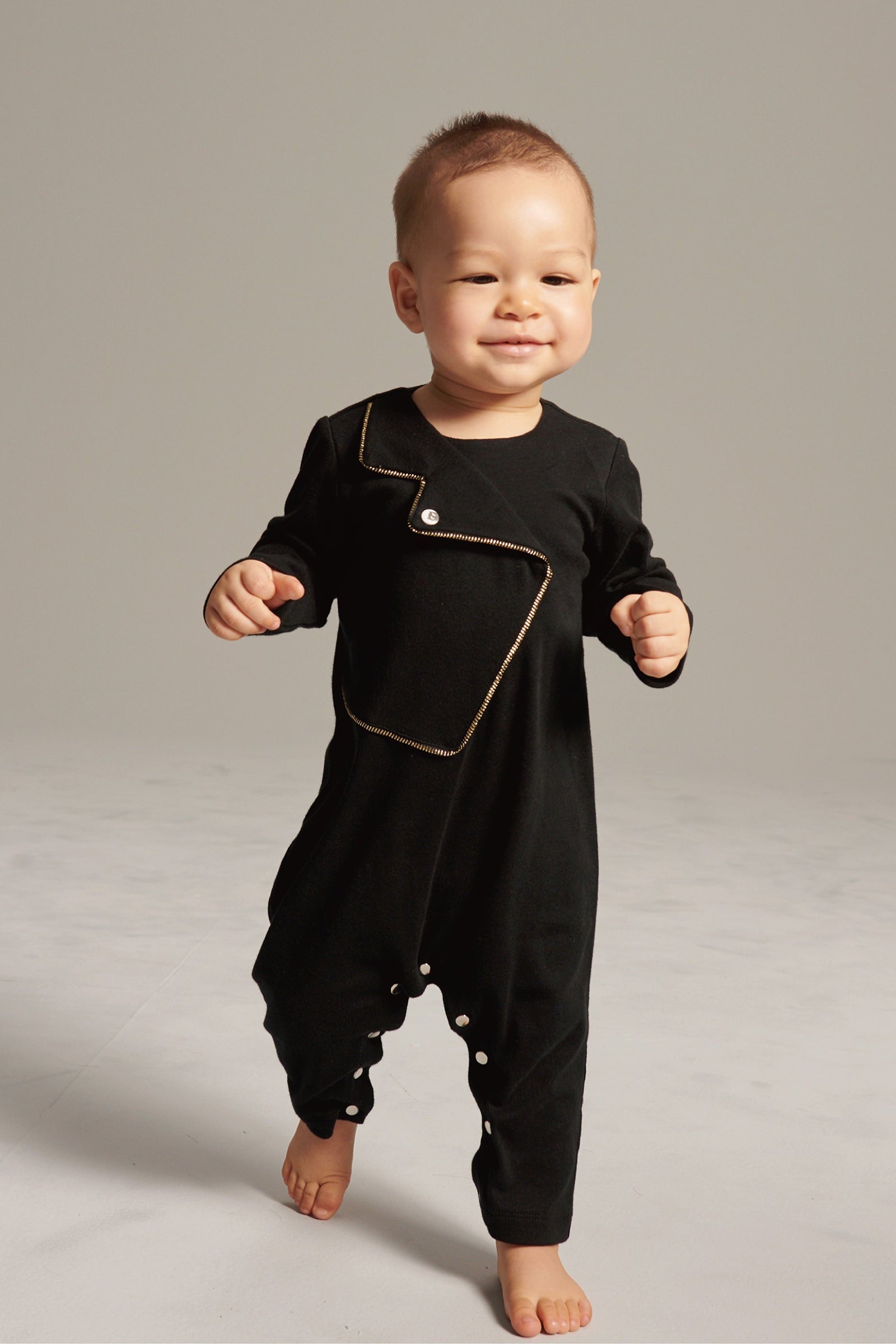 Main | Toddler rock style black and gold bunny jumpsuit | patchwork | 100% organic cotton