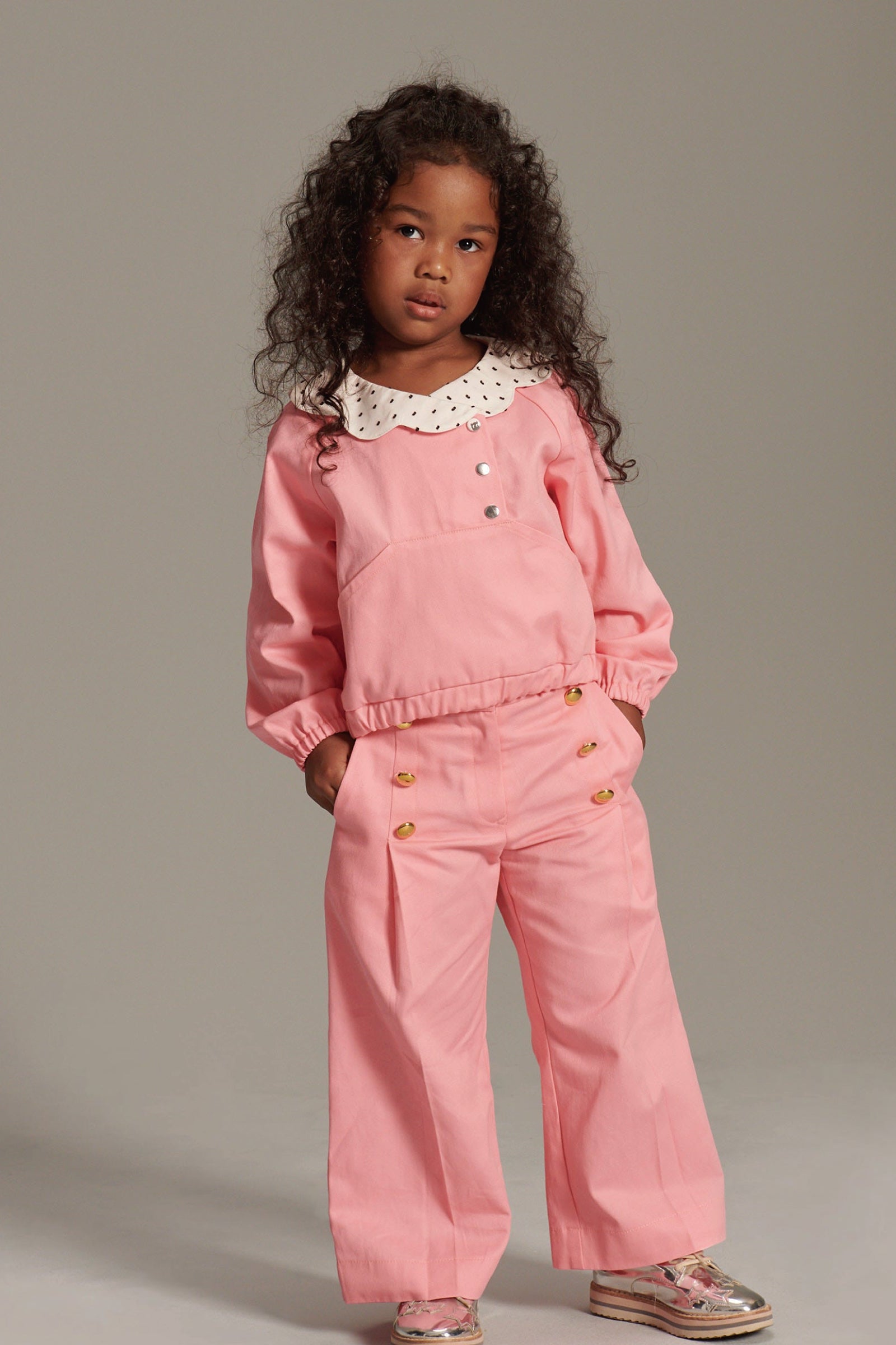 Main | Girls butterfly collar top with large pockets | butterfly collar | 100% organic cotton