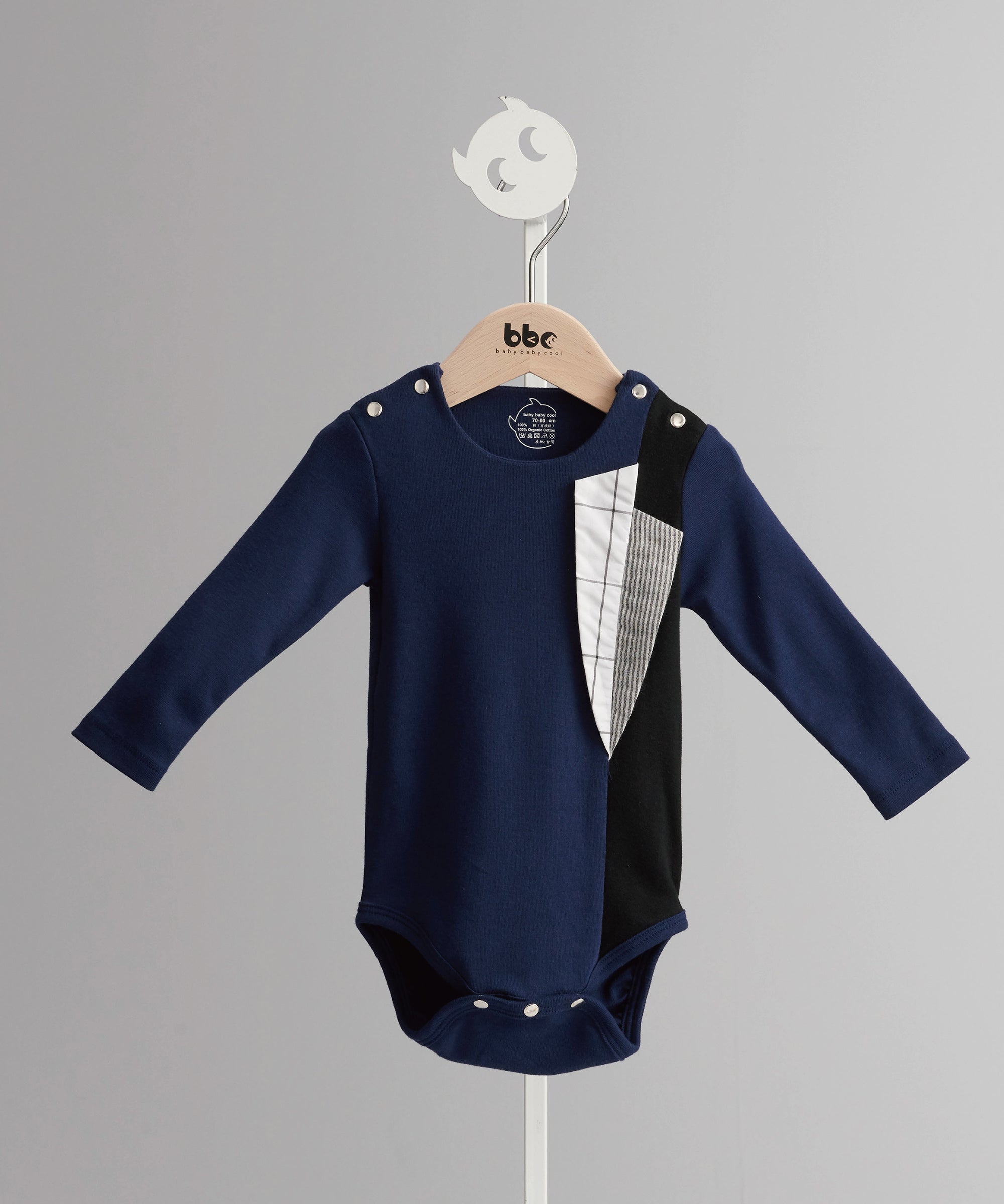 Main | Toddler Gentleman Colorblock Suit Collar Bodysuit | Stitching | 100% organic cotton