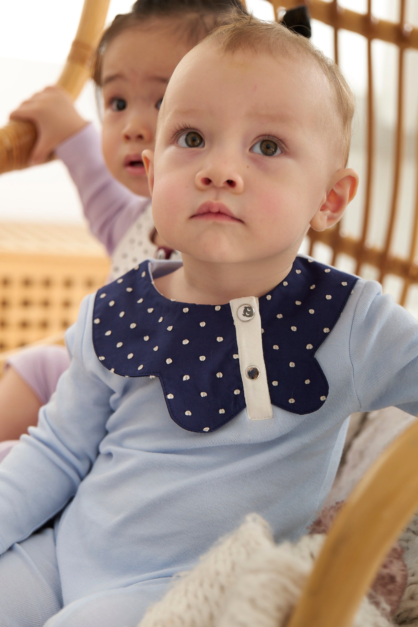 Main | Toddler bunny jumpsuit with pop butterfly collar | Asymmetric collar | 100% organic cotton