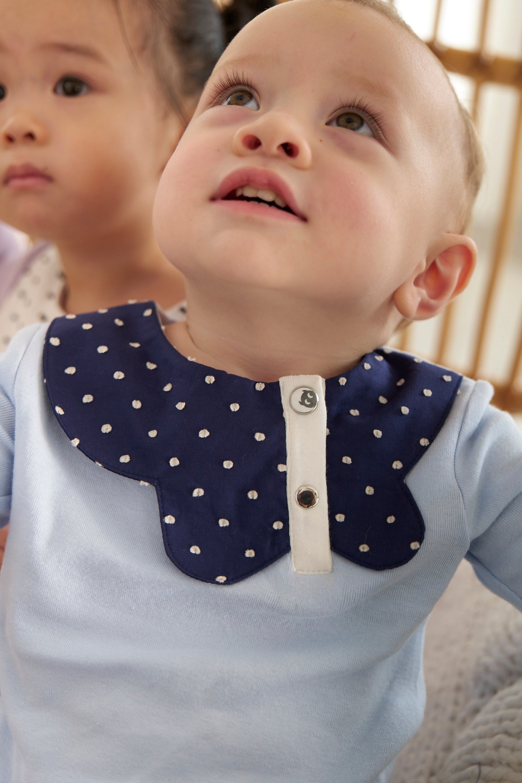 Main | Toddler bunny jumpsuit with pop butterfly collar | Asymmetric collar | 100% organic cotton