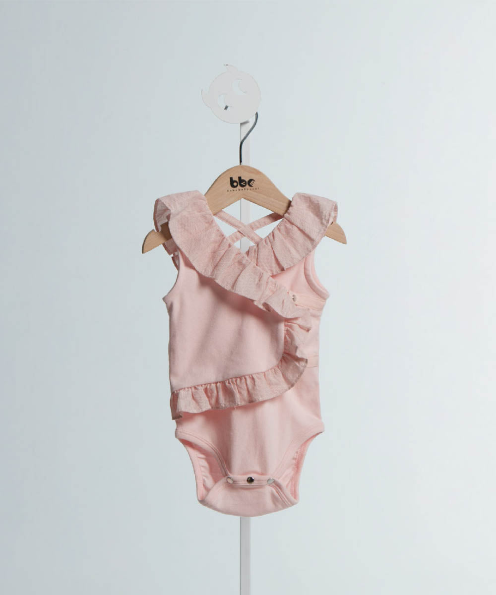 Main | Toddler Wave Series - Backless Lotus Leaf Bodysuit | Lotus Leaf Splicing | 100% Organic Cotton