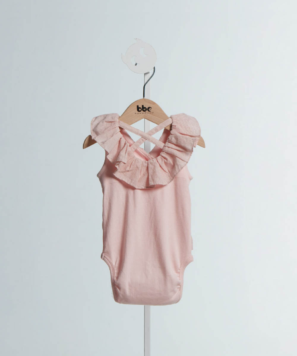 Main | Toddler Wave Series - Backless Lotus Leaf Bodysuit | Lotus Leaf Splicing | 100% Organic Cotton