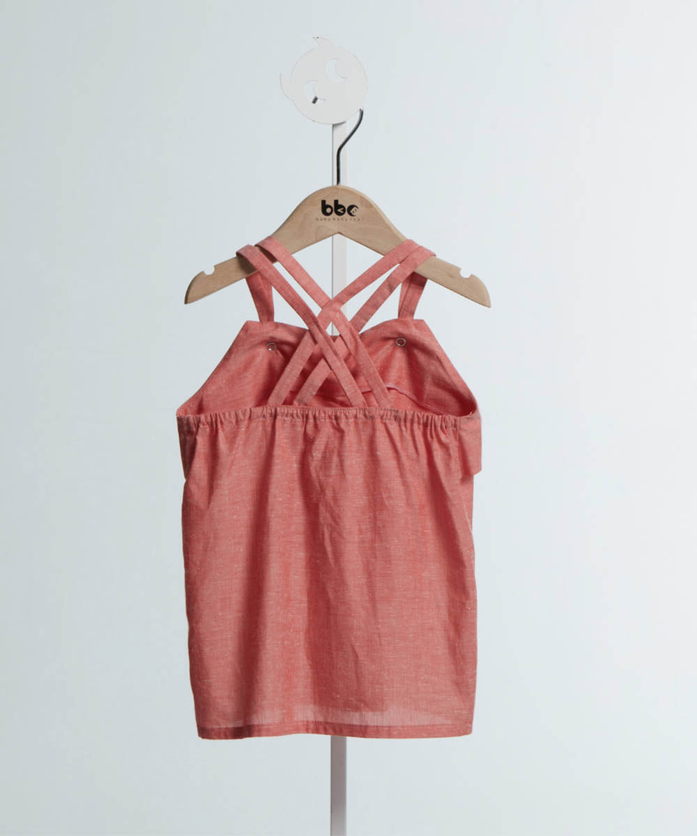Main | Girls Bow-Knot Series - 3D Butterfly Double-fork Vest | Bowknot | 100% organic cotton