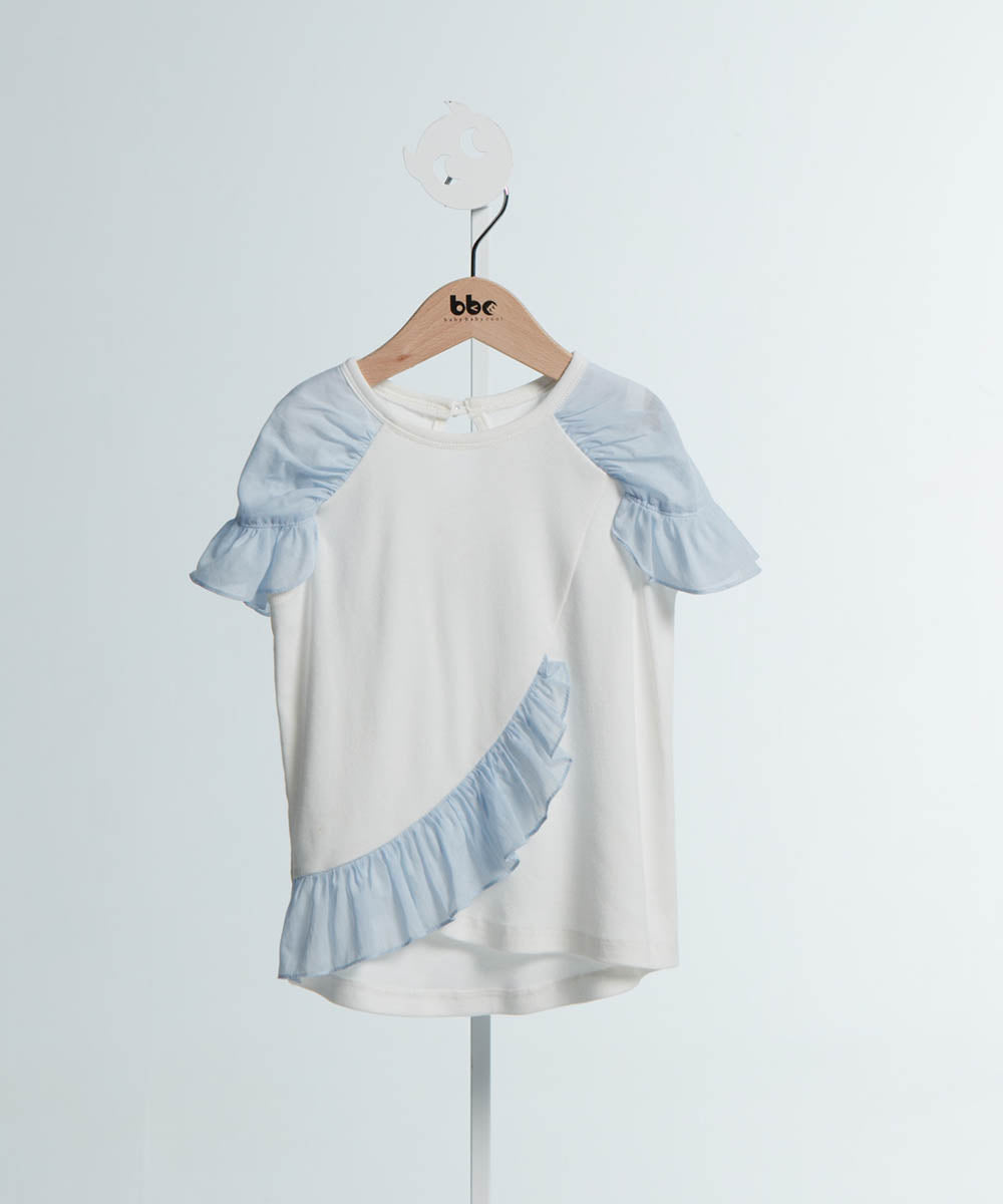 Wave Series - Angel Sleeve Ruffle Top