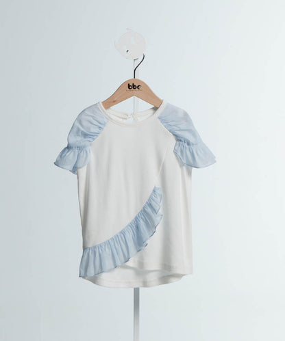 Wave Series - Angel Sleeve Ruffle Top