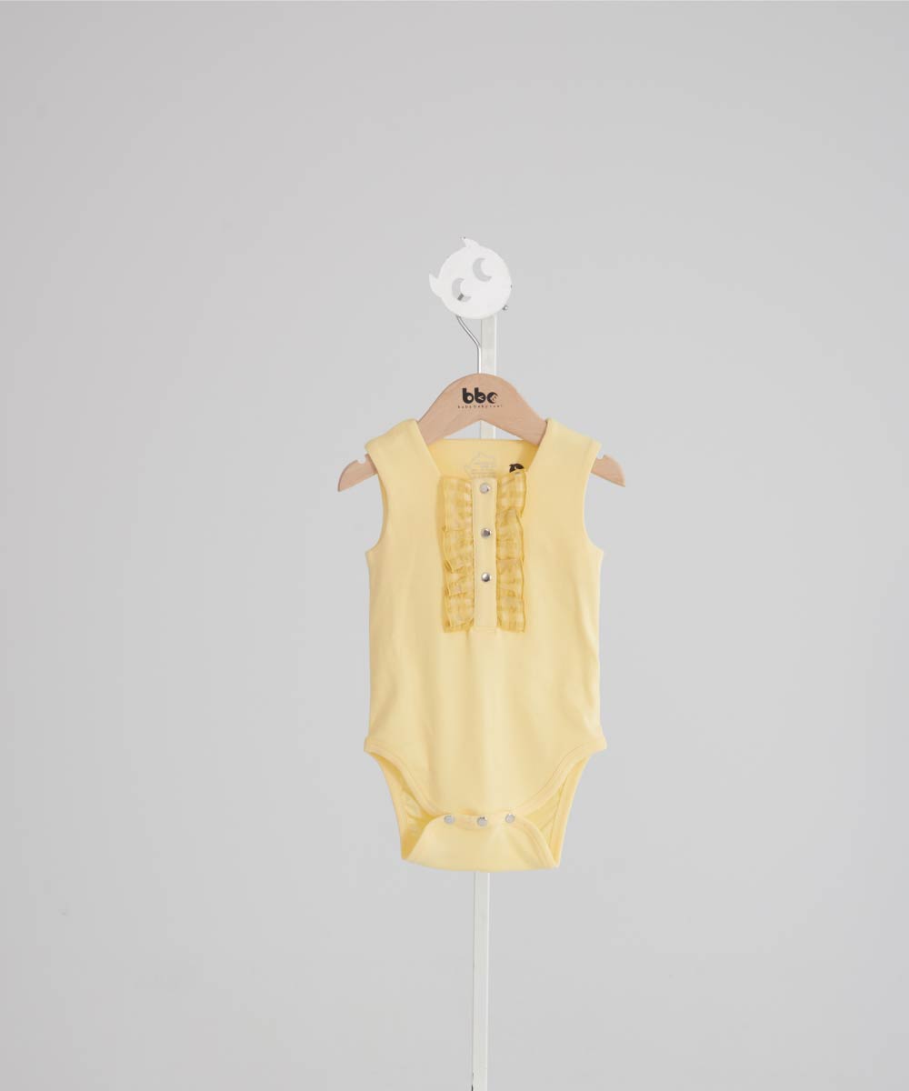 Main | Toddler Elegant Ruffle Square Neck Bodysuit | Ruffles | 100% organic cotton