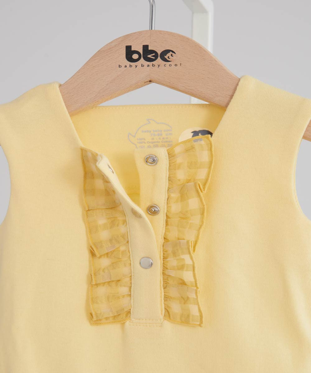 Main | Toddler Elegant Ruffle Square Neck Bodysuit | Ruffles | 100% organic cotton