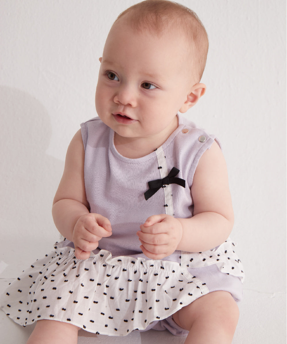 Main | Toddler asymmetrical ruffled polka dot bunny dress | ruffled patchwork | 100% organic cotton