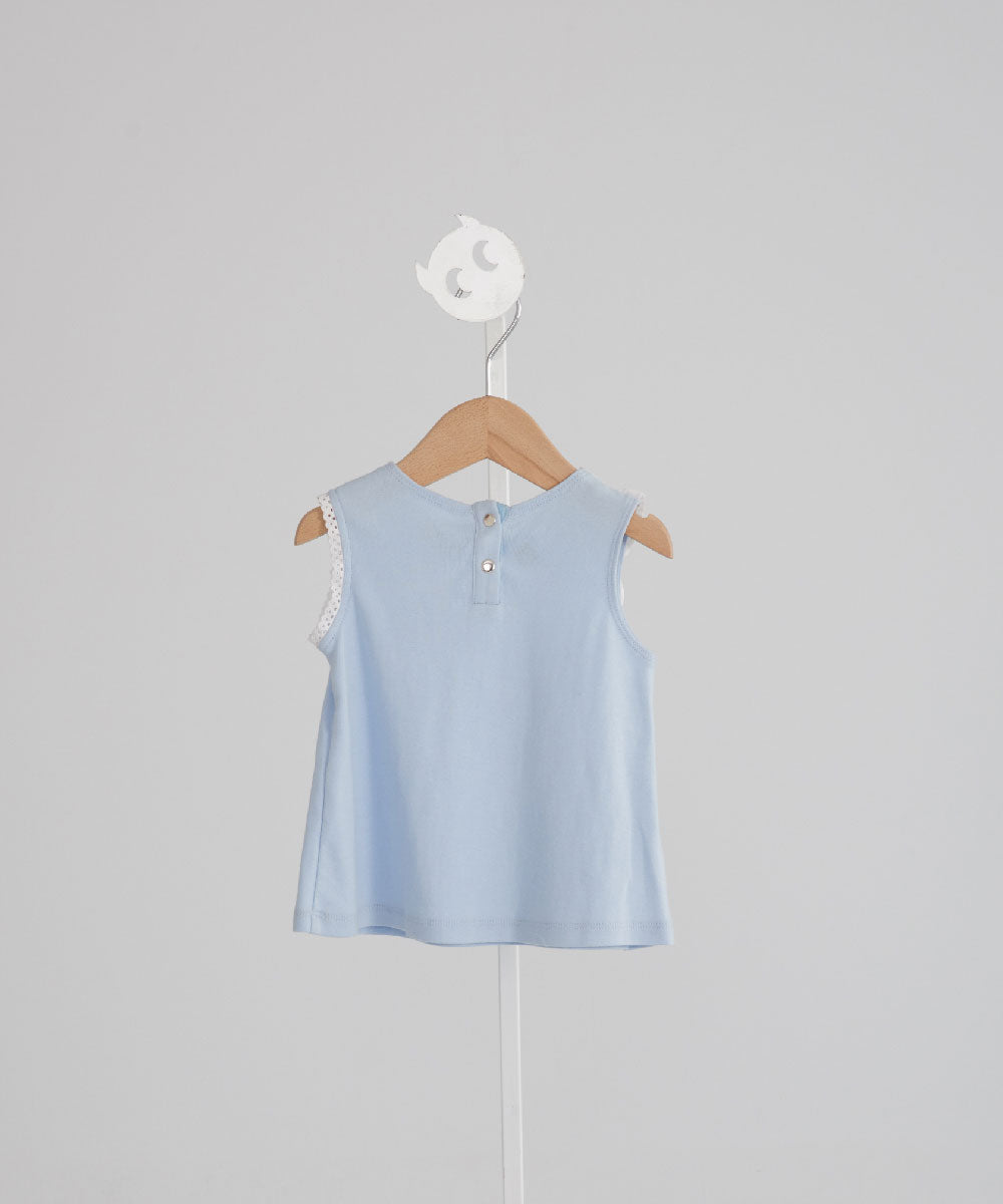 Main | Girls Hand-embroidered Lace Set | Lotus Leaf | 100% Organic Cotton