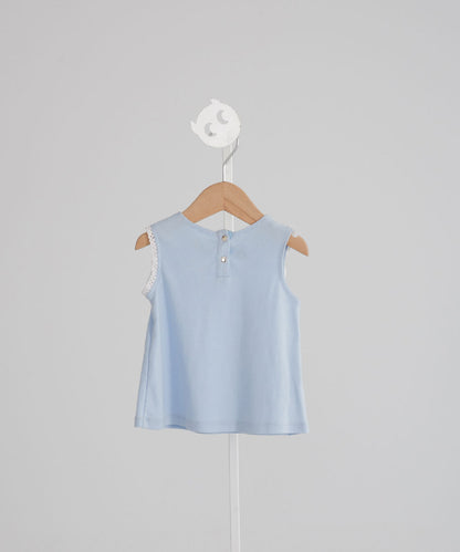 Main | Girls Hand-embroidered Lace Set | Lotus Leaf | 100% Organic Cotton