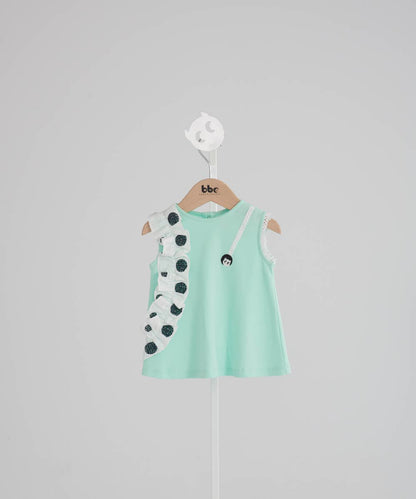 Main | Girls Hand-embroidered Lace Set | Lotus Leaf | 100% Organic Cotton