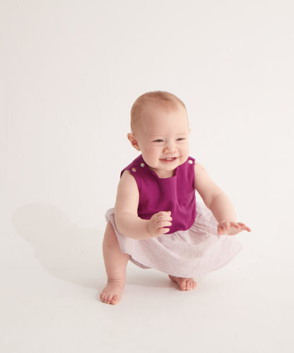 Main | Toddler Pompidou Collection - Step Neck Shirred Top | Panelled Step Neck | 100% Organic Cotton