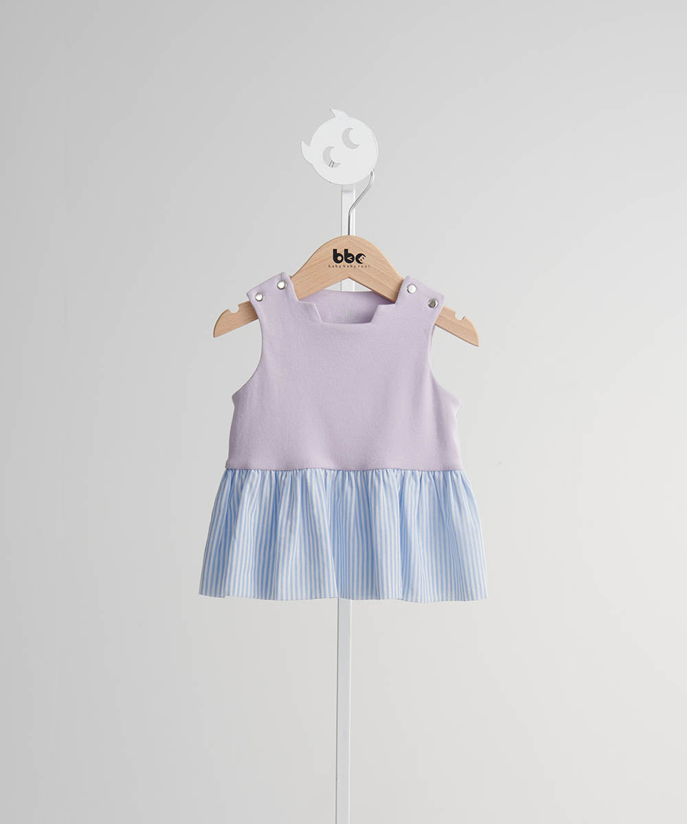 Main | Toddler Pompidou Collection - Step Neck Shirred Top | Panelled Step Neck | 100% Organic Cotton