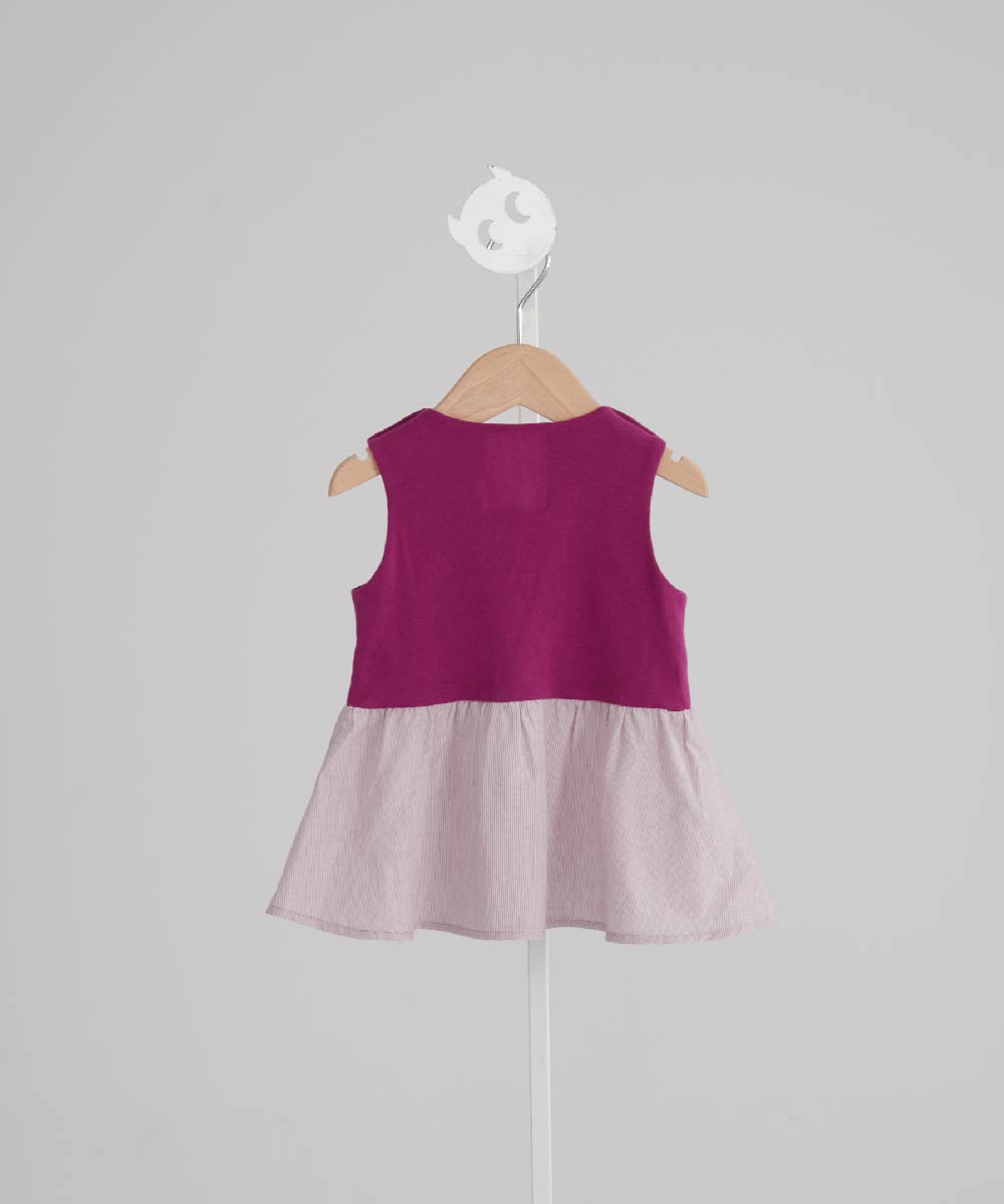 Main | Toddler Pompidou Collection - Step Neck Shirred Top | Panelled Step Neck | 100% Organic Cotton