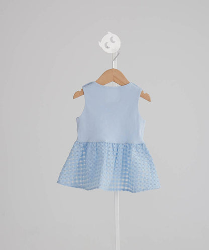 Main | Toddler Pompidou Collection - Step Neck Shirred Top | Panelled Step Neck | 100% Organic Cotton