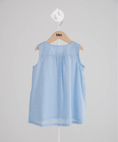 Main | Girls Sicilian shirt vest | Collar | 100% organic cotton