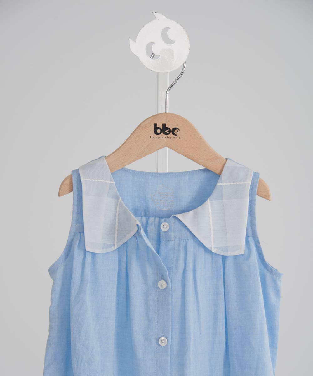 Main | Girls Sicilian shirt vest | Collar | 100% organic cotton