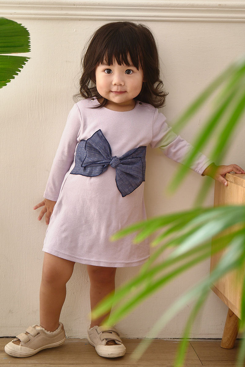 Main | Toddler 3D Butterfly Twisted Bodycon Dress | Bow | 100% organic cotton