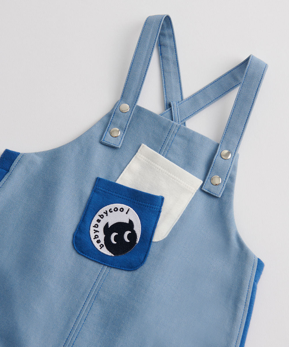 Main | Toddler Denim Manor Jumpsuit | Paneled | 100% organic cotton