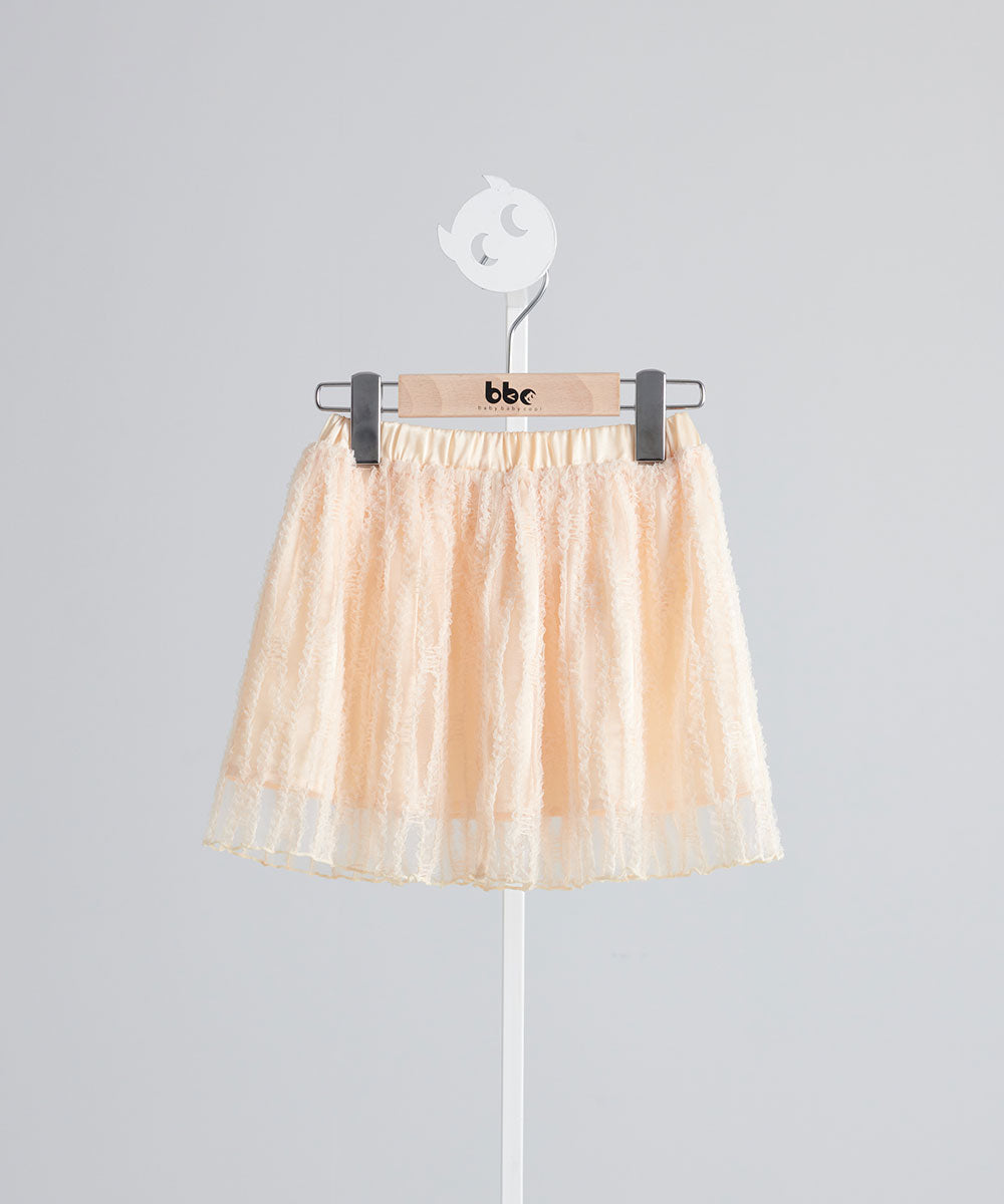 Luxury Series-French lace romantic gauze skirt