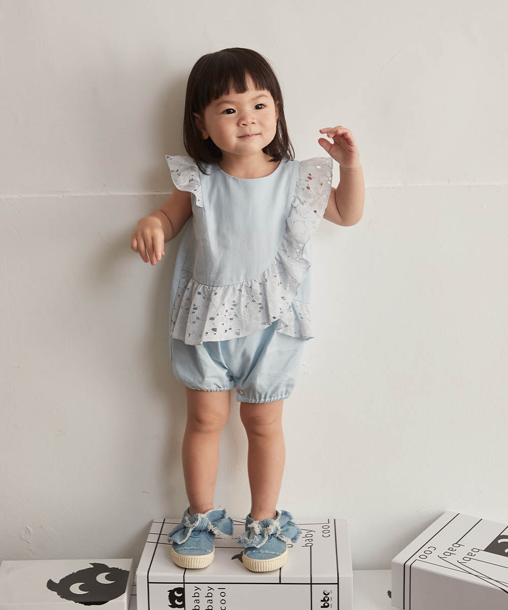 Main | Toddler Cinderella Bunny Romper | Patchwork | 100% organic cotton