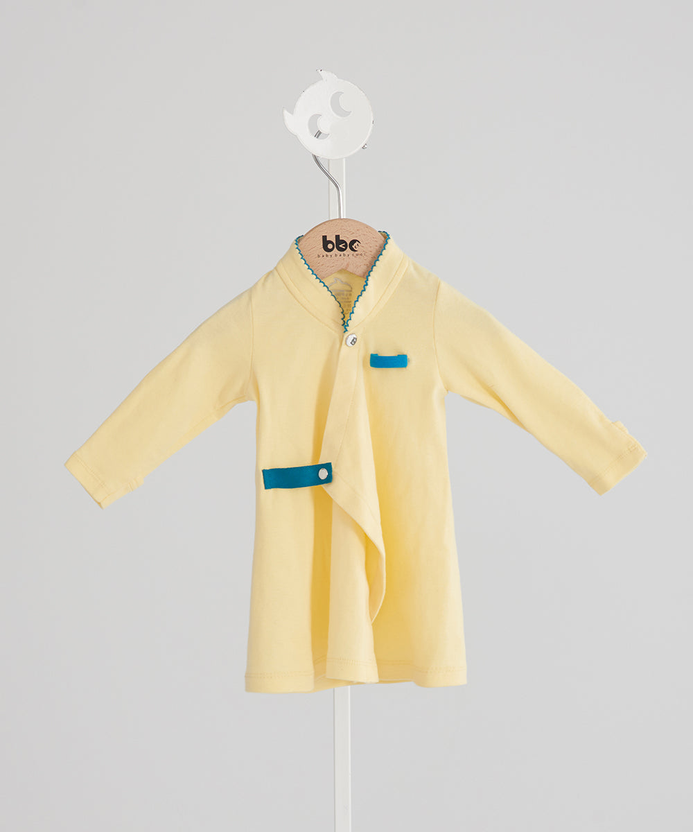 Main | Newborn baby belly shirt | Small stand-up collar | 100% organic cotton