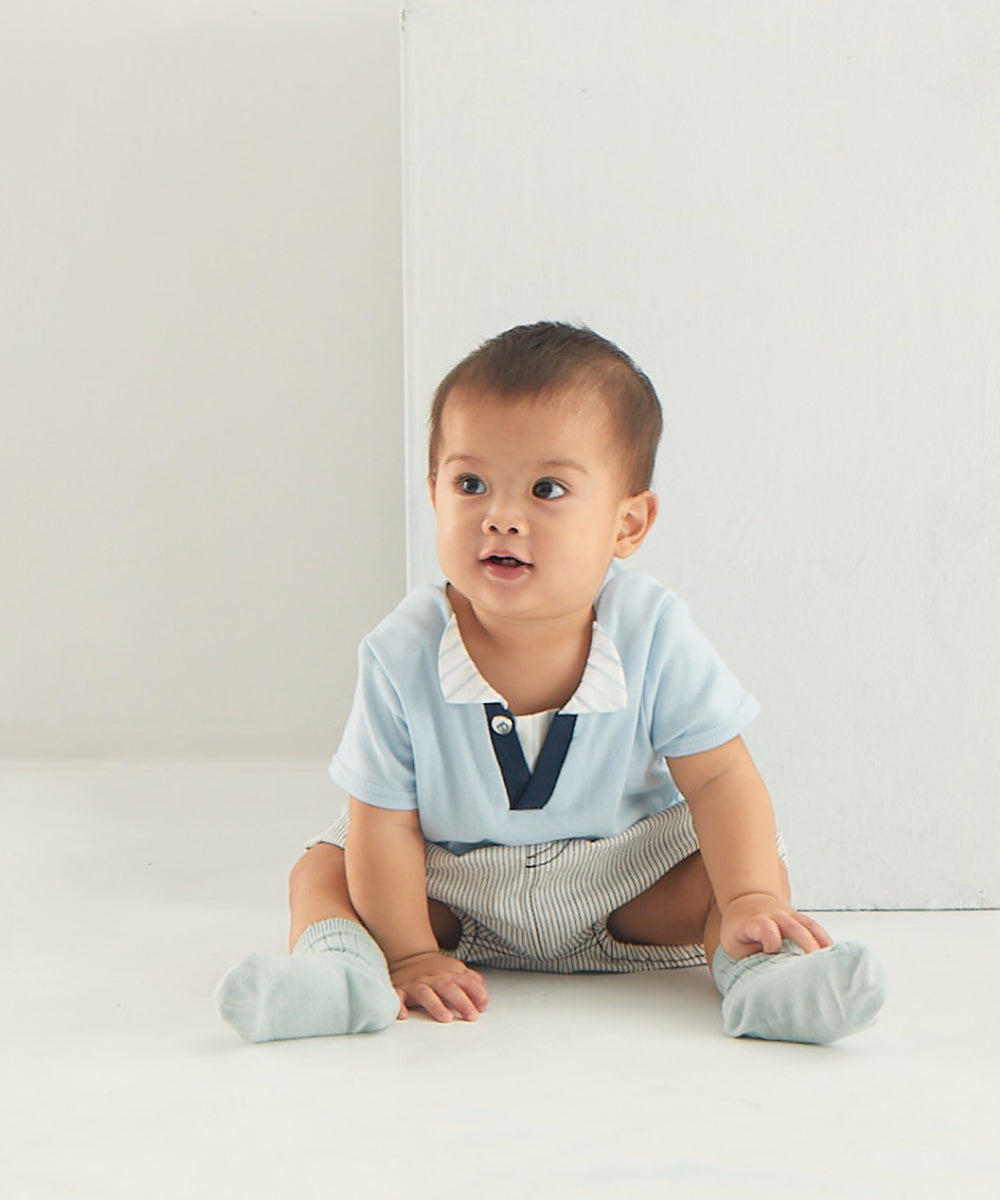 Main | 幼兒 皇家學院風開襟包屁衣 | 拼接 | 100% 有機棉