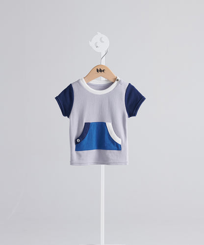 color block large pocket top