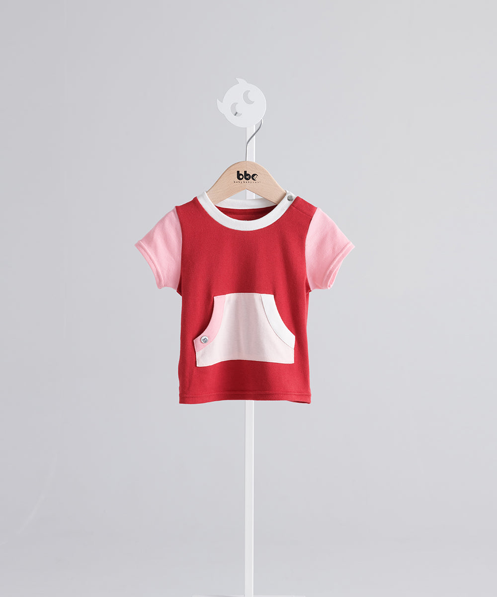 color block large pocket top