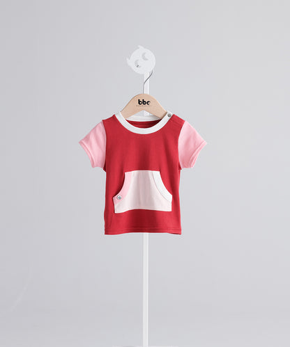 color block large pocket top