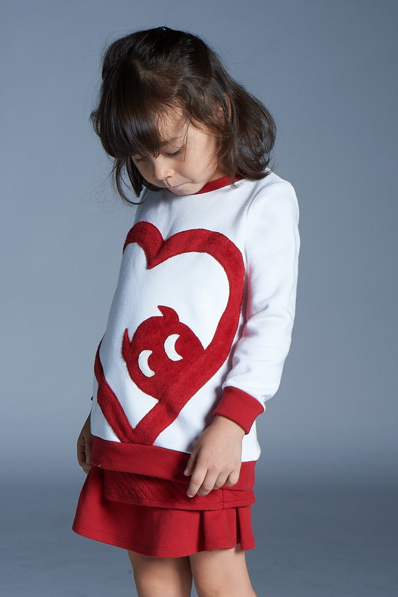 Main | Girls Lovely Pixie Top | Heart | 100% organic cotton