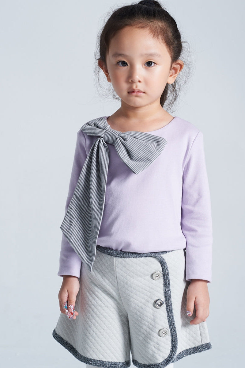 Main | Girls French Elegant Bow Top | Bow | 100% organic cotton