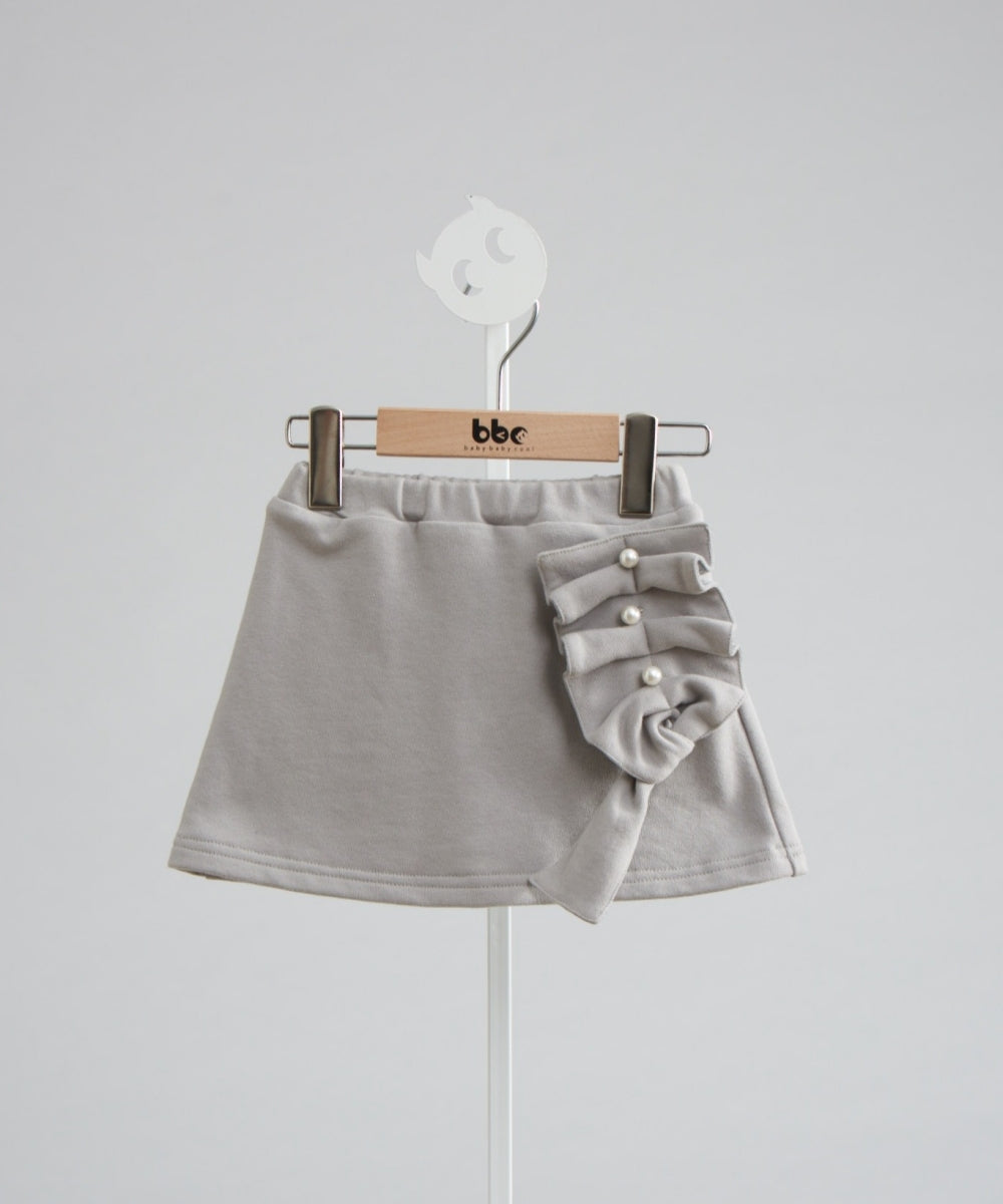 Sports style pearl ruffle culottes