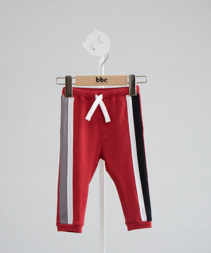 Asymmetrical color panel sweatpants