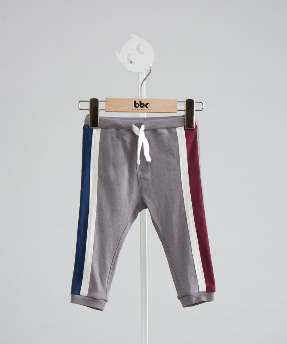 Asymmetrical color panel sweatpants