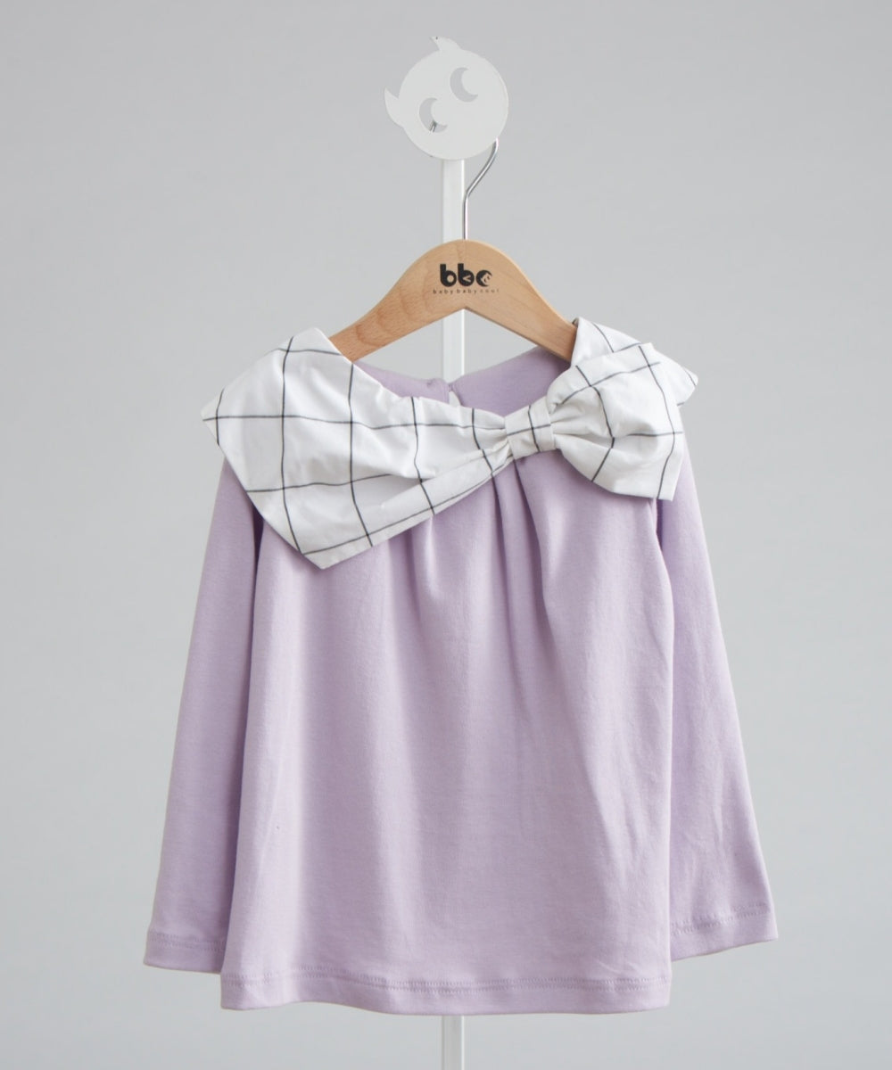 Main | Girls butterfly shawl collar top | bow | 100% organic cotton