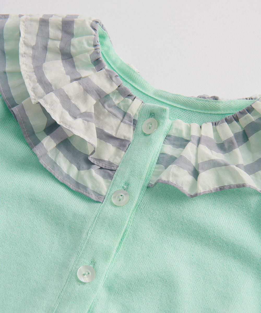 Main | Toddler Chanson Ruffle Knit Jacket | Paneled | 100% organic cotton