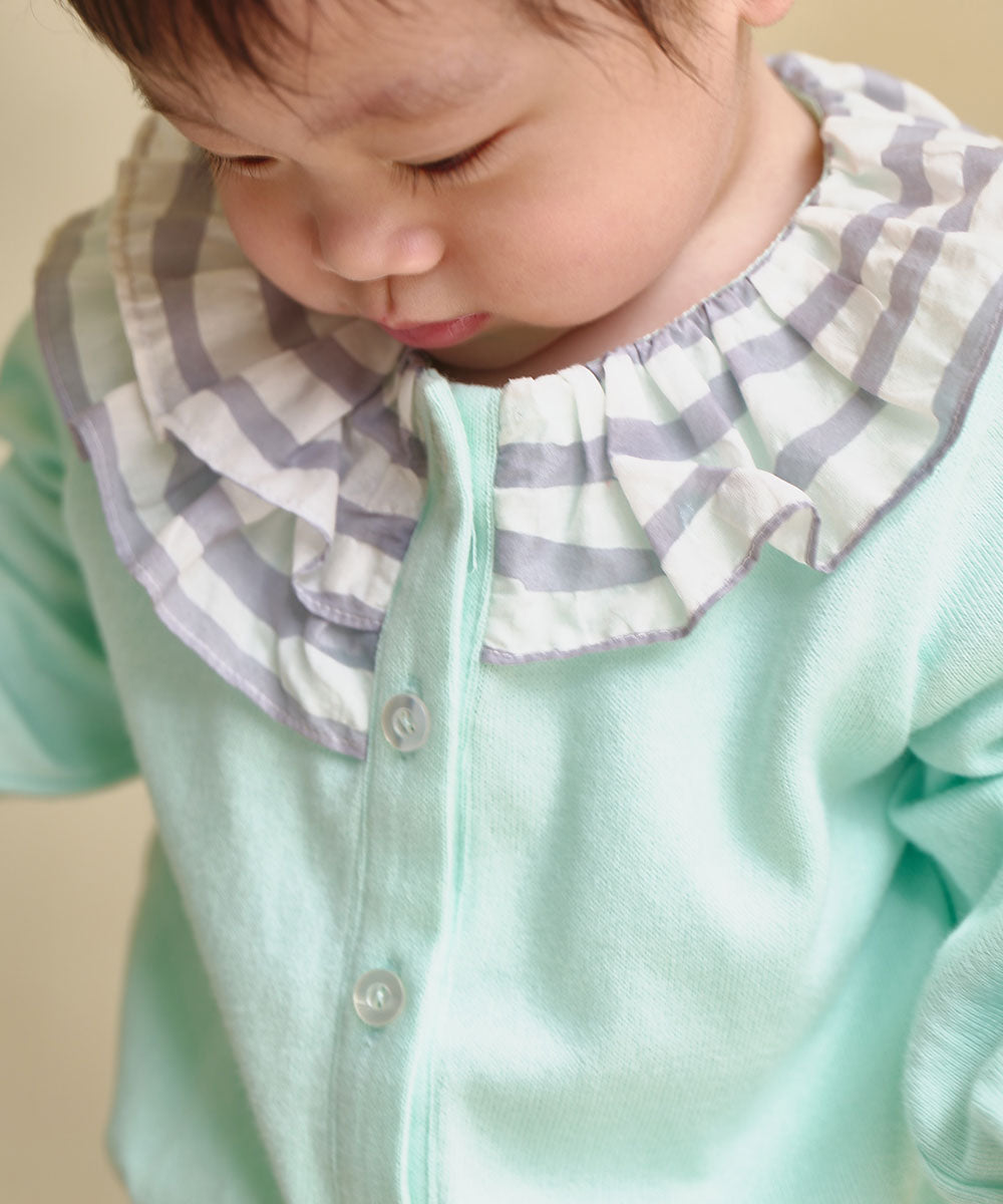 Main | Toddler Chanson Ruffle Knit Jacket | Paneled | 100% organic cotton