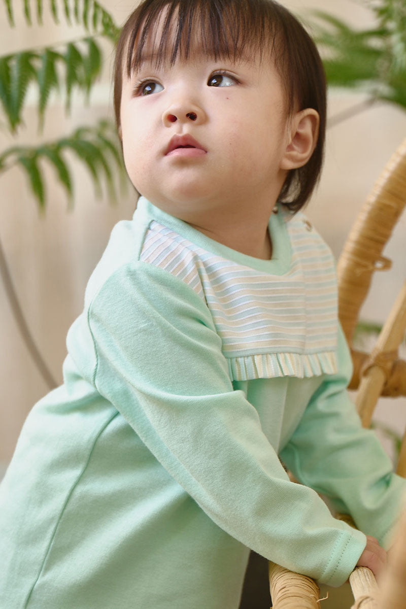 Main | Toddler French Macaroon Pintuck Top | Paneled | 100% organic cotton