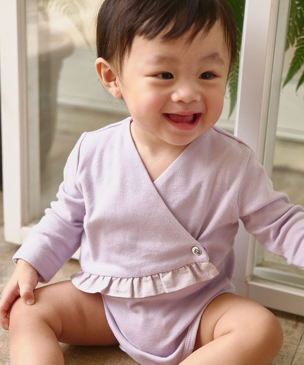 Main | Newborn Newborn Series - Lotus Leaf Swing Bodysuit | Spliced Lotus Leaf | 100% Organic Cotton